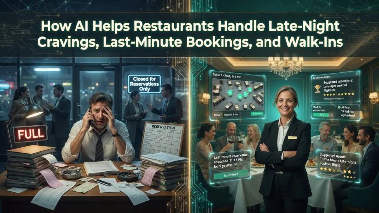 How AI Helps Restaurants Handle Late-Night Cravings, Last-Minute Bookings, and Walk-Ins