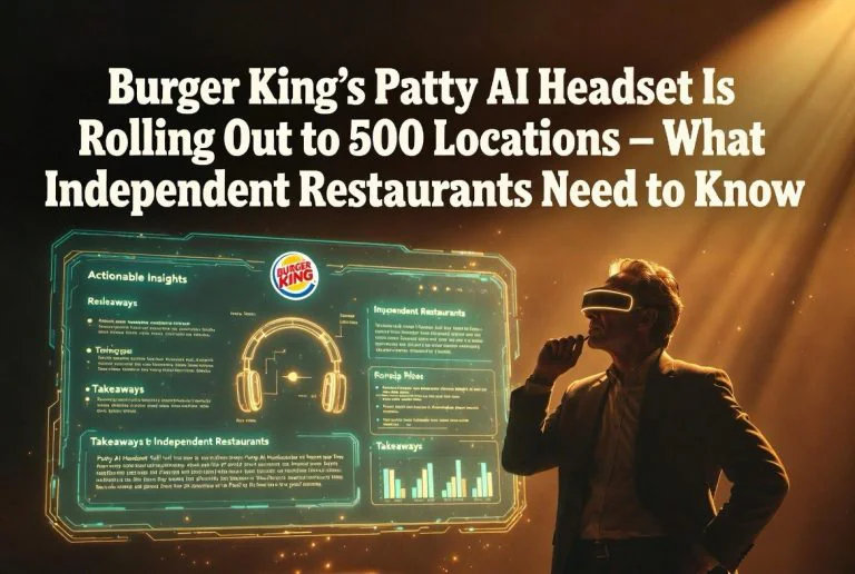 Burger King’s Patty AI Headset Is Rolling Out to 500 Locations — What Independent Restaurants Need to Know