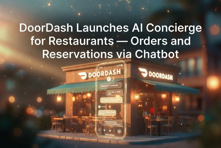 DoorDash Launches AI Concierge for Restaurants: Orders and Reservations Via Chatbot