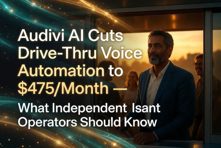 Audivi AI Cuts Drive-Thru Voice Automation to $475/Month — What Independent Restaurant Operators Should Know