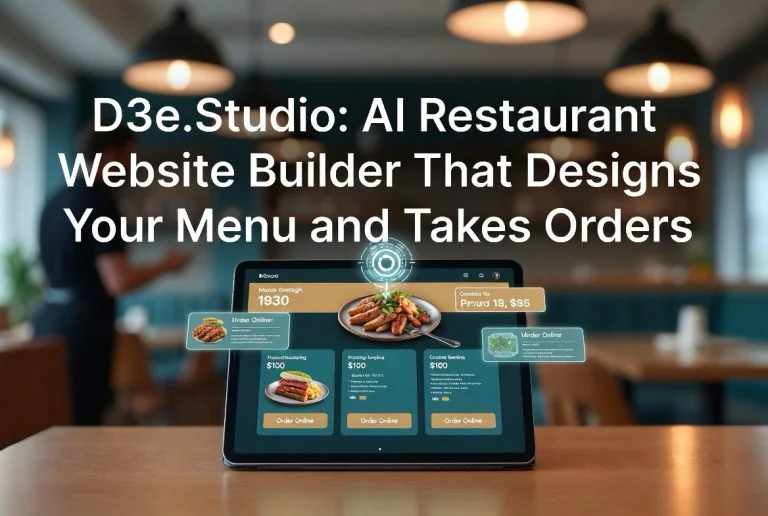D3e.Studio: AI Restaurant Website Builder That Designs Your Menu and Takes Orders