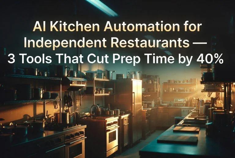 AI Kitchen Automation for Independent Restaurants — 3 Tools That Cut Prep Time by 40%
