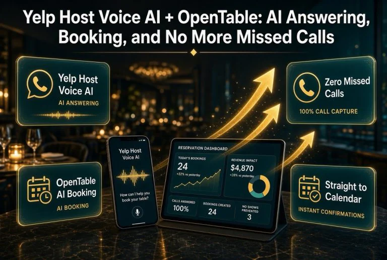 Yelp Host Voice AI + OpenTable: AI Answering, Booking, and No More Missed Calls