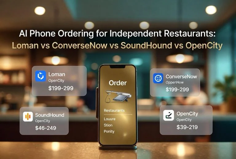 AI Phone Ordering for Independent Restaurants: Loman vs ConverseNow vs SoundHound vs OpenCity