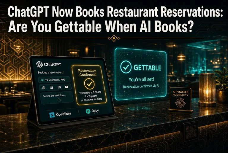 ChatGPT booking a restaurant reservation via OpenTable and Resy - are you Gettable when AI books