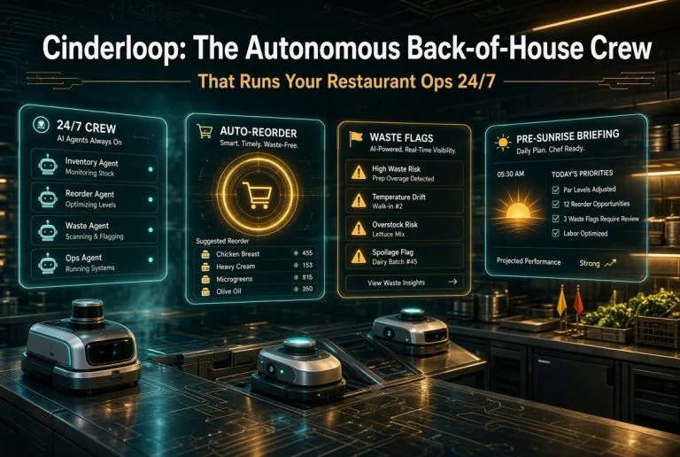 Cinderloop: The Autonomous Back-of-House Crew That Runs Your Restaurant Ops 24/7