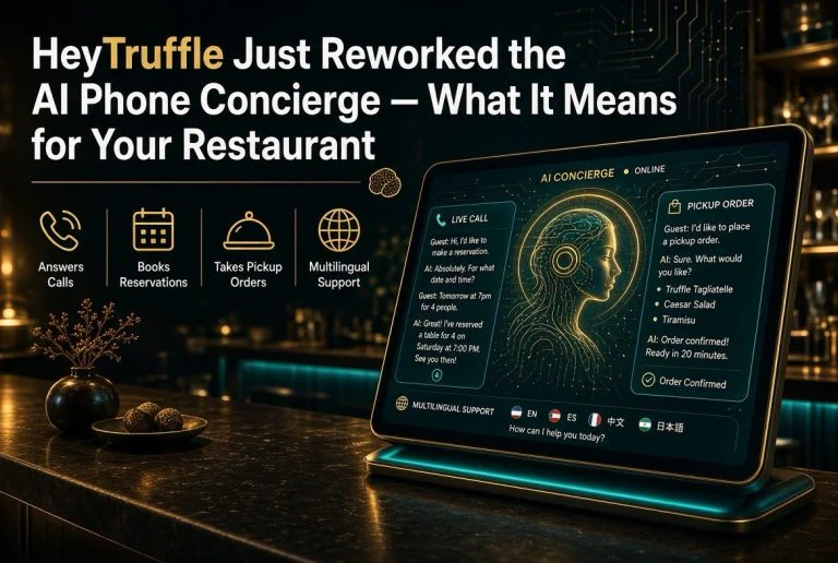 HeyTruffle Just Reworked the AI Phone Concierge — What It Means for Your Restaurant