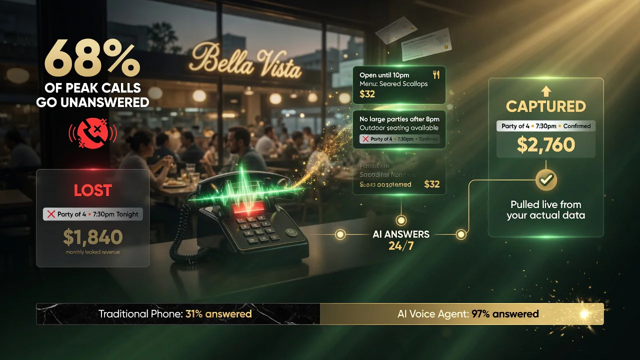 Yelp AI voice answering capturing US restaurant reservations during peak service
