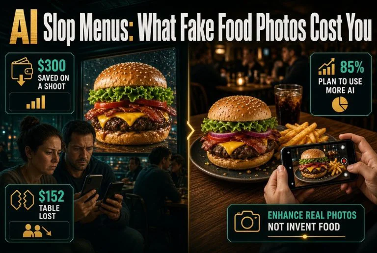 AI slop menus and fake food photos cost independent restaurants