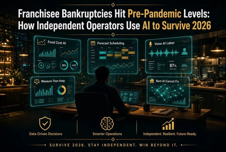 Franchisee Bankruptcies Hit Pre-Pandemic Levels: How Independent Operators Use AI to Survive 2026