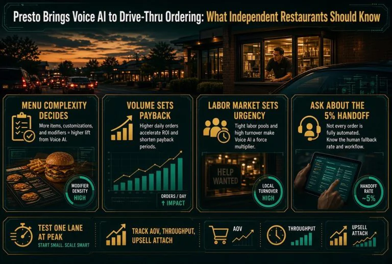 Presto Brings Voice AI to Drive-Thru Ordering: What Independent Restaurants Should Know