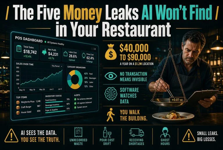 The Five Money Leaks AI Won’t Find in Your Restaurant