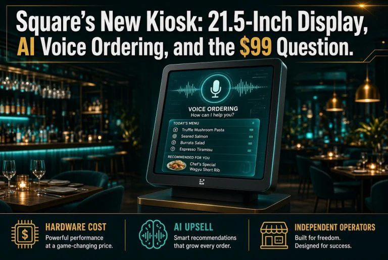 Square’s New Kiosk: 21.5-Inch Display, AI Voice Ordering, and the $99 Question