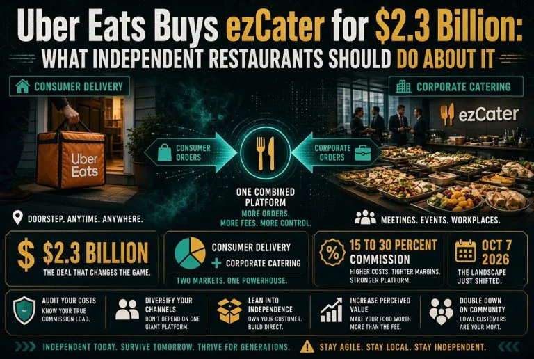 Uber Eats Buys ezCater for .3 Billion: What Independent Restaurants Should Do About It