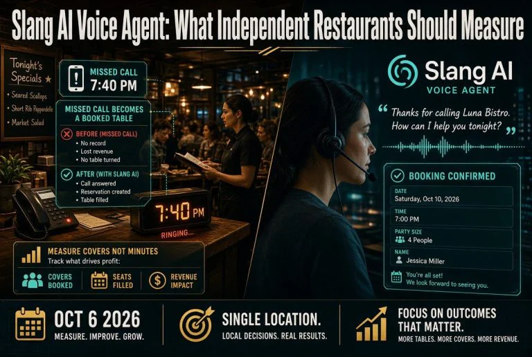 Slang AI Voice Agent: What Independent Restaurants Should Measure